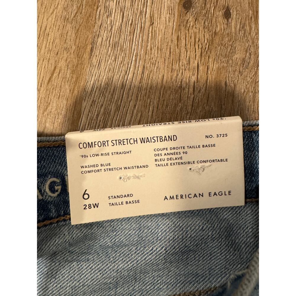 American Eagle Women’s 90’s Low Rise Straight Jean Size 6 - Picture 6 of 12